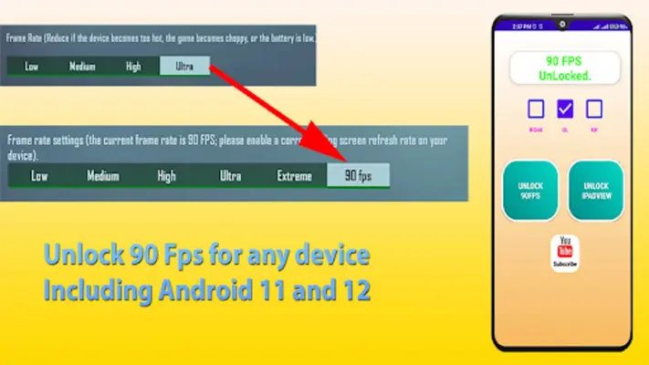 90 Fps tool  unlock 90fps android App screenshot 3